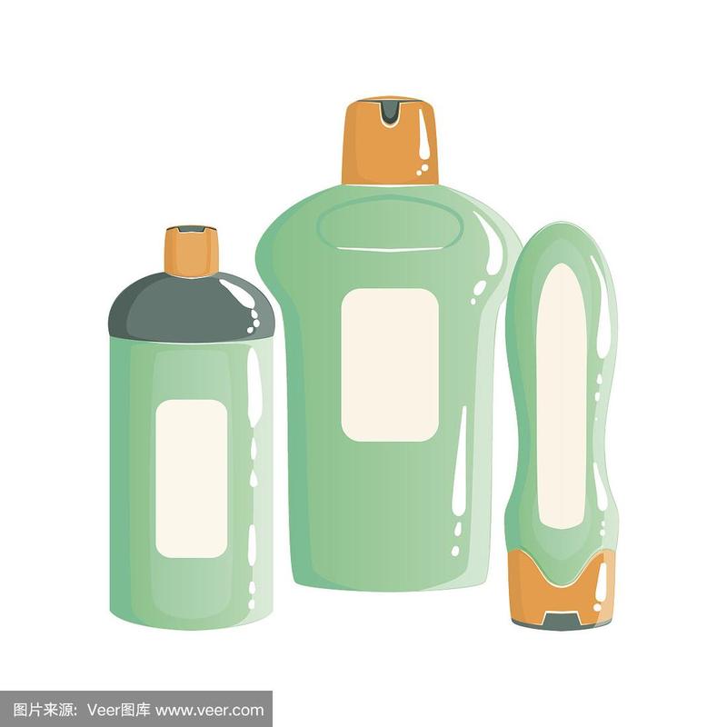 采购产品霜,洗发水和除臭剂容器,美容和皮肤护理产品系列设置模板设计